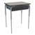 Structure Series Open Front School Desk w/ Charcoal Book Box &amp; Silver Mist Frame - Gray Elm Top