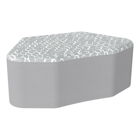 Shapes Series II Modular Soft Seating - Petal - Charlotte Silver/Light Gray