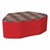 Shapes Series II Modular Soft Seating - Petal - Telegraph Jet/Red