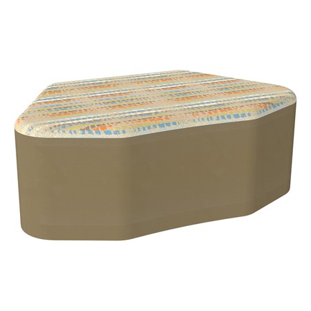 Shapes Series II Modular Soft Seating - Petal - Telegraph Biscuit/Chocolate