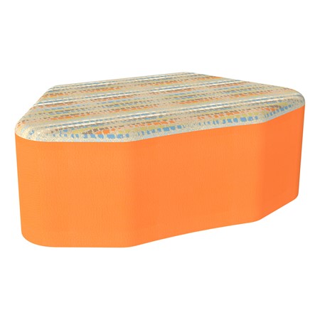 Shapes Series II Modular Soft Seating - Petal - Telegraph Biscuit/Orange