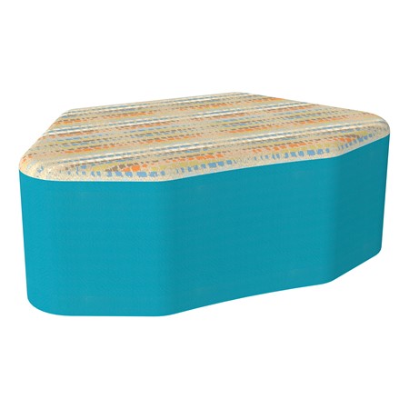 Shapes Series II Modular Soft Seating - Petal - Telegraph Biscuit/Teal