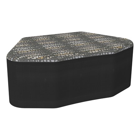 Shapes Series II Modular Soft Seating - Petal - Telegraph Steel/Black