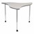Structure Series Triangular Wave Mobile Collaborative Table w/ Laminate Top - Gray
