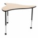 Structure Series Triangular Wave Mobile Collaborative Table w/ Laminate Top - Maple