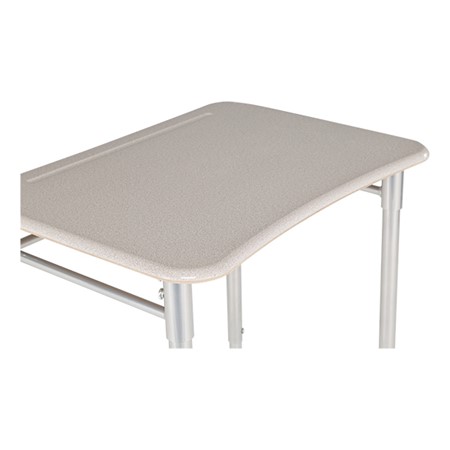 Rectangle Collaborative Desk w/ Curved Edge - Curved edge &amp; pencil groove