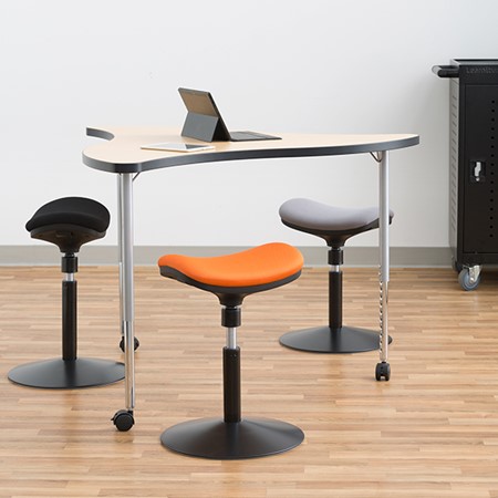 Structure Series Triangular Wave Mobile Collaborative Table w/ Laminate Top