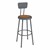 Metal Lab Stool w/ Backrest Graphite - Fixed Height (30" H)
