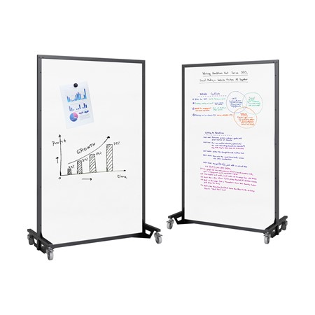 Portable Ballistic Partition (6' 6" H x 4' W) - Double-Sided Magnetic Dry Erase Board