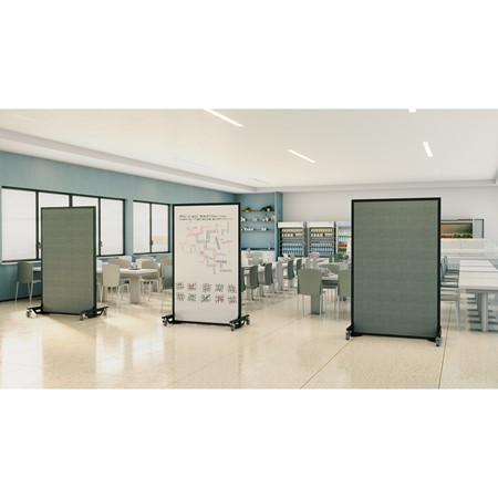 Portable Ballistic Partition (6' 6" H x 4' W) - Double-Sided Magnetic Dry Erase Board