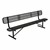 Open Air Heavy Duty Portable Bench w/ Back - Black