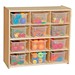 12-Tray Wooden Storage Unit - Assembled & w/ Clear Trays - Accessories not included