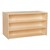 12-Tray Double Wooden Mobile Storage Unit - Unassembled &amp; w/ Colorful Trays - Back