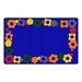Primary Color Cog Border Classroom Rug - Rectangle (7' 6" W x 12' L)