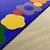 Primary Color Cog Border Classroom Rug