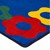 Primary Color Cog Border Classroom Rug