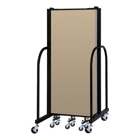 5' H Vinyl Freestanding Portable Partition - Closed