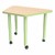 Shapes Accent Series Trapezoid Collaborative Table w/ Casters